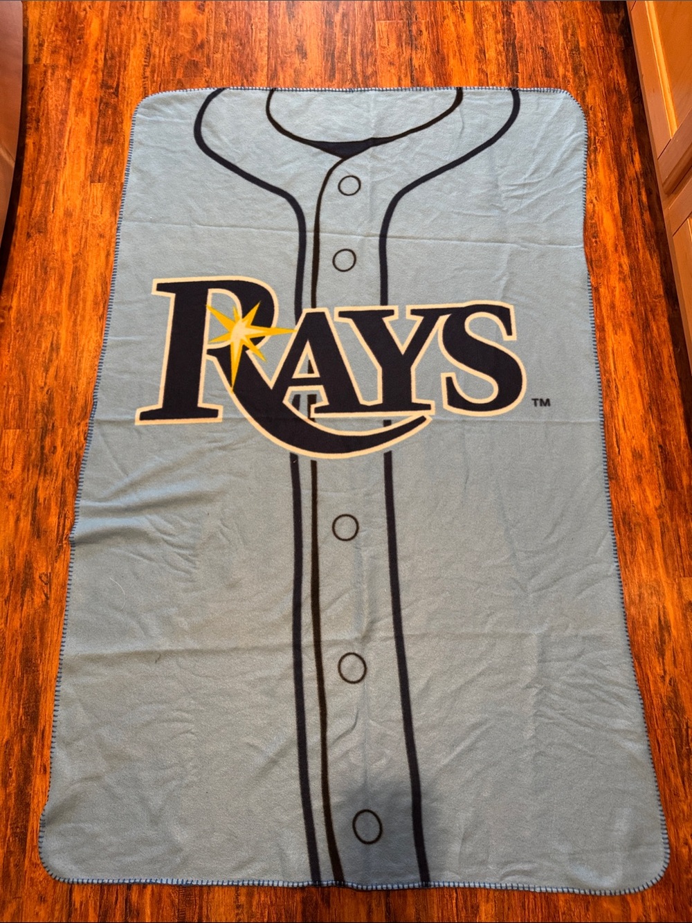 Tampa Bay Rays Light Blue Logo Fleece Blanket